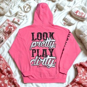 Pink Graphic Hoodie Luckless Clothing | Size Medium